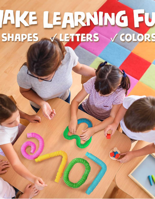 Load image into Gallery viewer, Pop Tubes Sensory Toys, Fine Motor Skills Stocking Stuffers Toddler Toys, Fidget Toys for Sensory Kids and Stocking Stuffers for Kids Learning Toys
