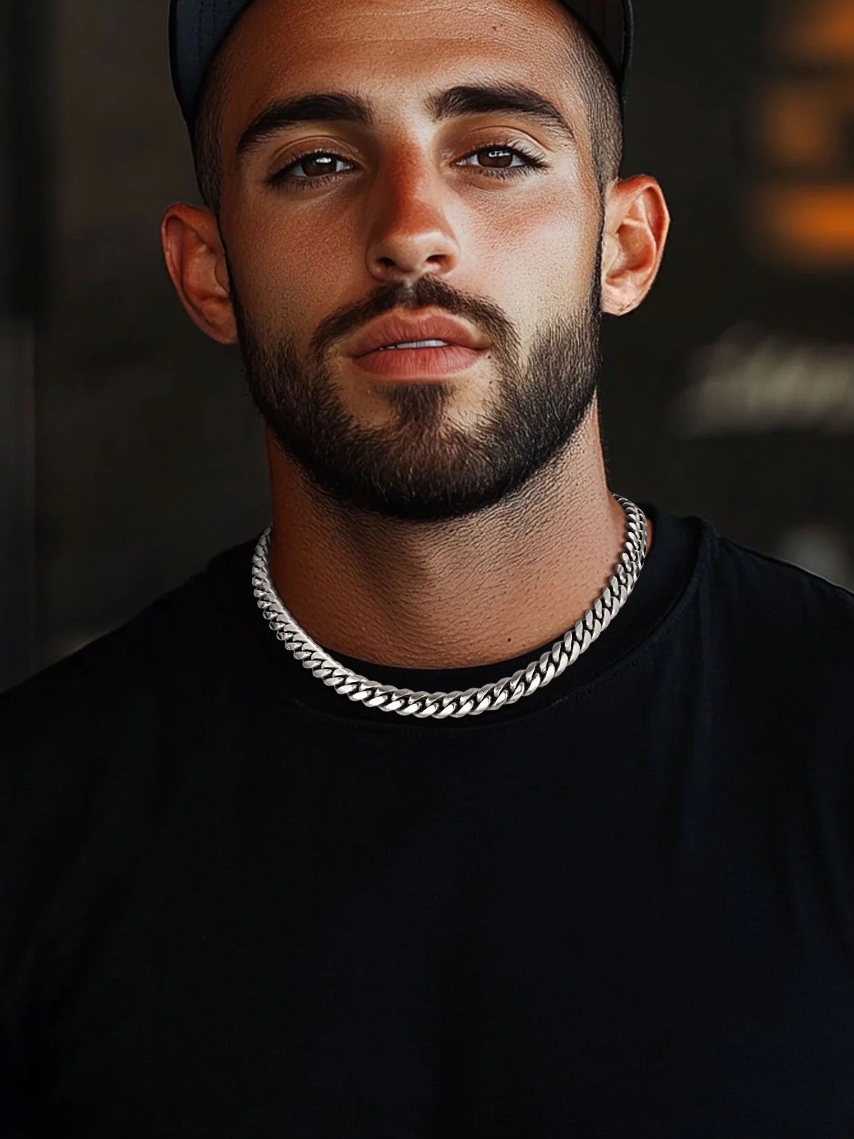 Mens Chains Cuban Link Necklaces 28 Inch 18K Gold Plated Neck Chain Mens Gifts for Dad