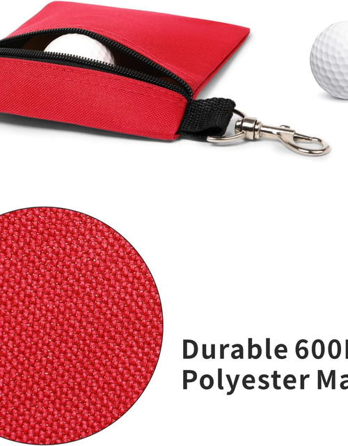 Load image into Gallery viewer, Golf Tee Pouch, 5.62 X 6.87 Inch Professional Zipper Golf Tee/Ball Pouch Bag with Metal Lobster Claw Clip
