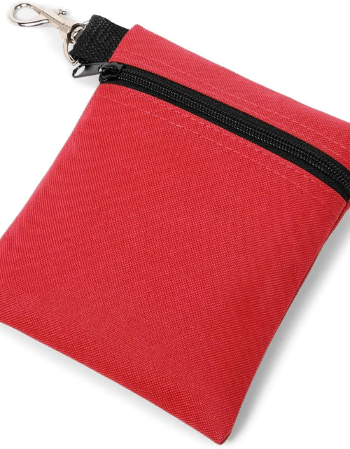 Load image into Gallery viewer, Golf Tee Pouch, 5.62 X 6.87 Inch Professional Zipper Golf Tee/Ball Pouch Bag with Metal Lobster Claw Clip
