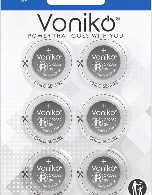 Load image into Gallery viewer, 3 Volt CR2032 Battery 6 Pack – Lithium Batteries – 2032 Button Battery Flat – 7 Years Shelf Life
