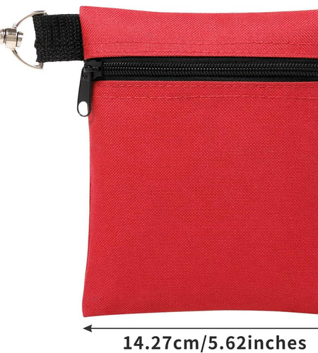 Golf Tee Pouch, 5.62 X 6.87 Inch Professional Zipper Golf Tee/Ball Pouch Bag with Metal Lobster Claw Clip