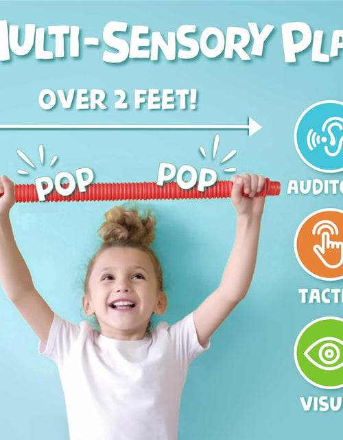 Load image into Gallery viewer, Pop Tubes Sensory Toys, Fine Motor Skills Stocking Stuffers Toddler Toys, Fidget Toys for Sensory Kids and Stocking Stuffers for Kids Learning Toys
