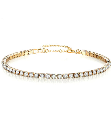 2Mm Iced Out Tennis Bracelets Female Gold Silver Color Stainless Steel Cubic Zirconia Chain for Women Wedding Jewelry Gift