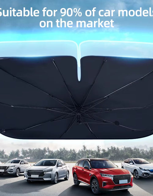 Load image into Gallery viewer, SunShield 360 – Rotatable Umbrella-Style Car Windshield Sunshade with UV &amp; Heat Protection

