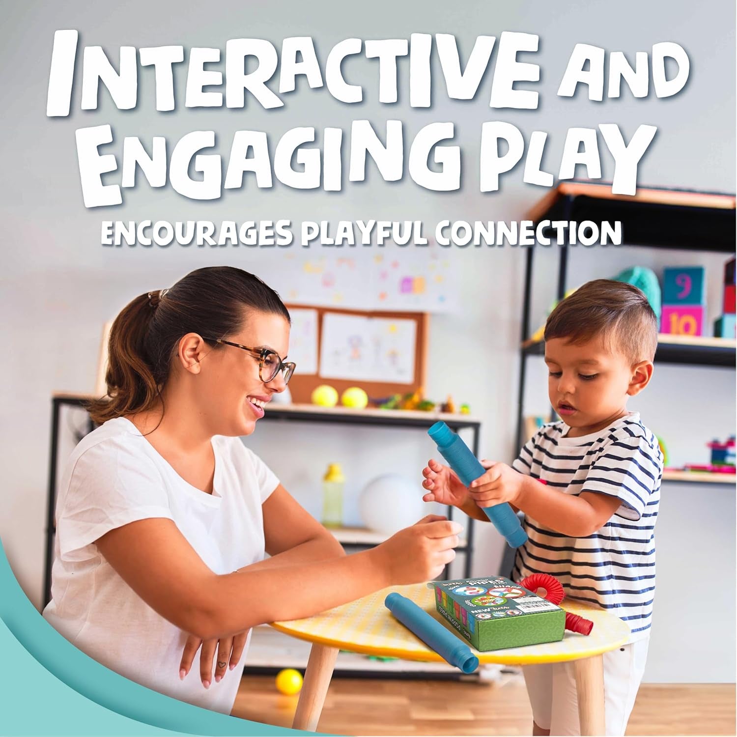 Pop Tubes Sensory Toys, Fine Motor Skills Stocking Stuffers Toddler Toys, Fidget Toys for Sensory Kids and Stocking Stuffers for Kids Learning Toys