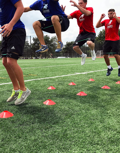 Load image into Gallery viewer, Kbands | Speed and Strength Leg Resistance Bands | Includes Speed 101 and Agility FX Digital Training Programs - Sizes for Youth, Intermediate, and Advanced Athletes
