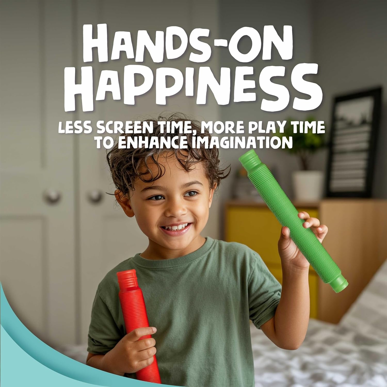 Pop Tubes Sensory Toys, Fine Motor Skills Stocking Stuffers Toddler Toys, Fidget Toys for Sensory Kids and Stocking Stuffers for Kids Learning Toys