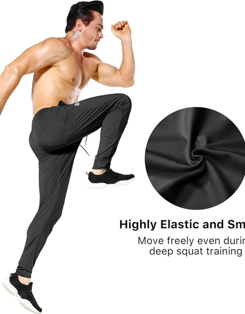 Load image into Gallery viewer, Mens Lightweight Gym Jogger Pants,Men'S Workout Sweatpants with Zip Pocket
