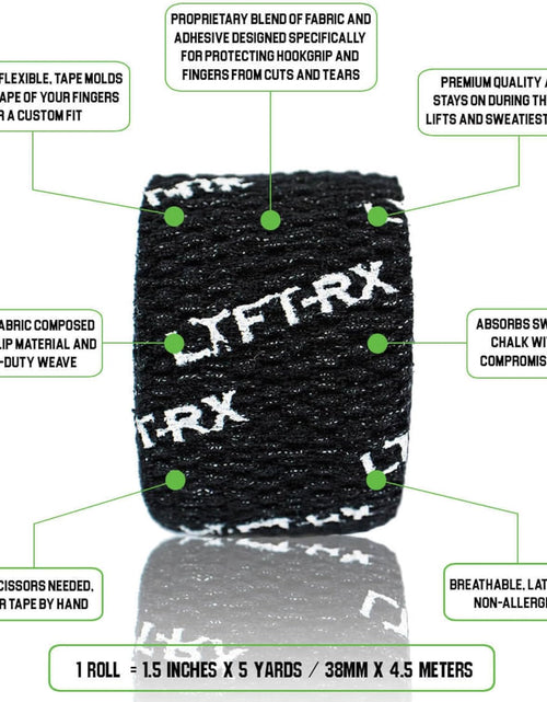 Load image into Gallery viewer, Weightlifting Hook Grip Tape W/Premium Adhesive for Olympic Weight Lift, Crossfit, Lifting &amp; Gym, Stretch Athletic Finger Wrap, Protects Thumb Fingers Hand &amp; Enhances Grip
