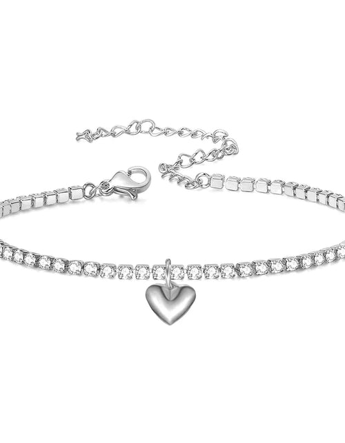 Load image into Gallery viewer, 2Mm Iced Out Tennis Bracelets Female Gold Silver Color Stainless Steel Cubic Zirconia Chain for Women Wedding Jewelry Gift
