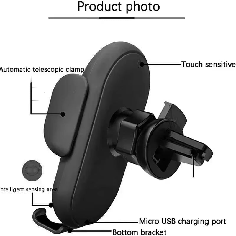 AutoGrip Wireless Car Charger – Infrared Sensor Mount & Fast Charging Stand for iPhone & Samsung