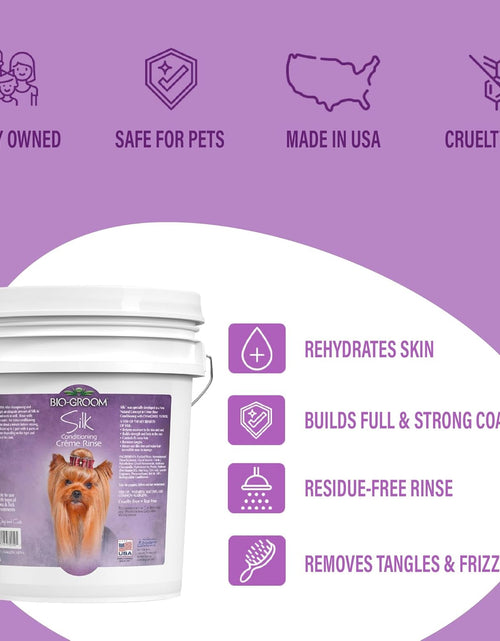 Load image into Gallery viewer, Silk Creme Rinse Dog Conditioner – Dog Bathing Supplies, Puppy Shampoo, Cat &amp; Dog Grooming Supplies for Sensitive Skin, Cruelty-Free, Made in USA, Tearless Dog Products – 32 Fl Oz 1-Pack
