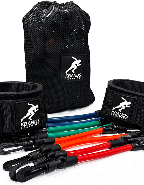 Load image into Gallery viewer, Kbands | Speed and Strength Leg Resistance Bands | Includes Speed 101 and Agility FX Digital Training Programs - Sizes for Youth, Intermediate, and Advanced Athletes
