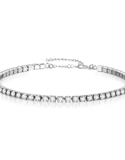 Load image into Gallery viewer, 2Mm Iced Out Tennis Bracelets Female Gold Silver Color Stainless Steel Cubic Zirconia Chain for Women Wedding Jewelry Gift
