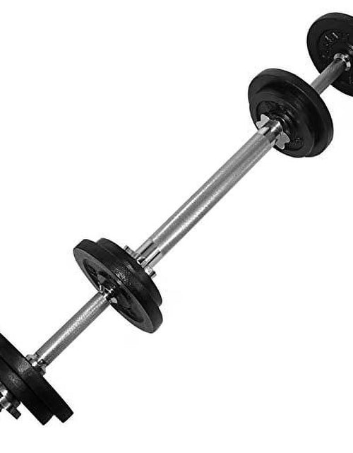 Load image into Gallery viewer, Adjustable Dumbbell Set with Weight Plates, Star Lock Collars/Connector, 50LBS Barbell or 25LBS Dumbbell Pair
