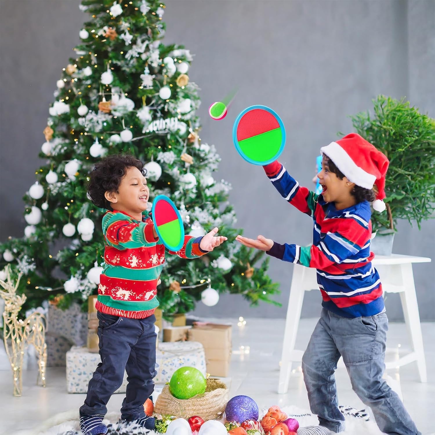 Toss and Catch Game Outdoor Toys for Kids Yard Beach Camping Toys Boys Ages 3 4 5 6 7 8 9 10 Year Olds Gifts (2 Paddles 2 Balls)