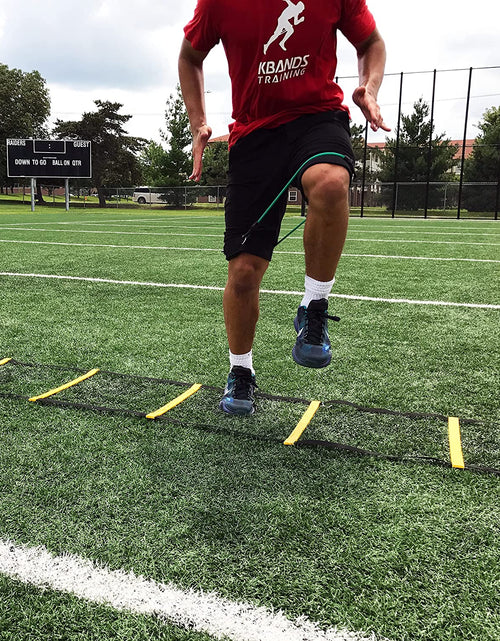 Load image into Gallery viewer, Kbands | Speed and Strength Leg Resistance Bands | Includes Speed 101 and Agility FX Digital Training Programs - Sizes for Youth, Intermediate, and Advanced Athletes
