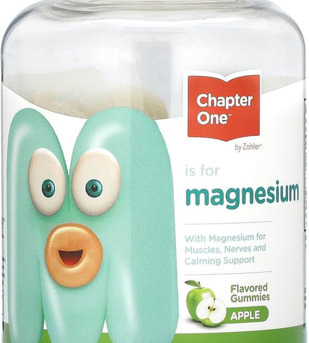Chapter One Magnesium Gummies for Kids & Adults - Natural Calm Gummies - Calm Magnesium Citrate - Bone and Muscle Function Supplements for Kids & Adults - Mood Support, Kosher Apple Flavor (60)