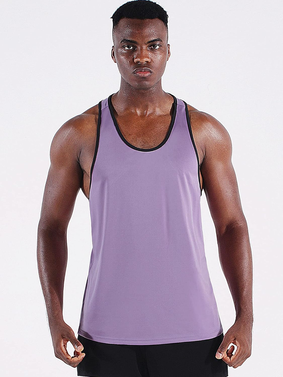 Men'S 3 Pack Workout Running Tank Top Sleeveless Gym Athletic Shirts