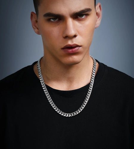 Mens Chains Cuban Link Necklaces 28 Inch 18K Gold Plated Neck Chain Mens Gifts for Dad