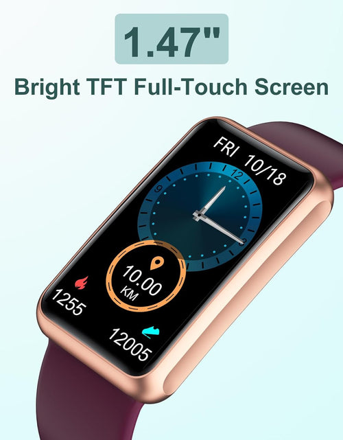 Load image into Gallery viewer, Fitness Tracker No Bluetooth No APP No Phone Needed, Fitness Watch for Men Women Parents IP68 Waterproof with Full Touch Screen Steps Calories Counter Sleep Tracker Alarm Clocks (Purple)
