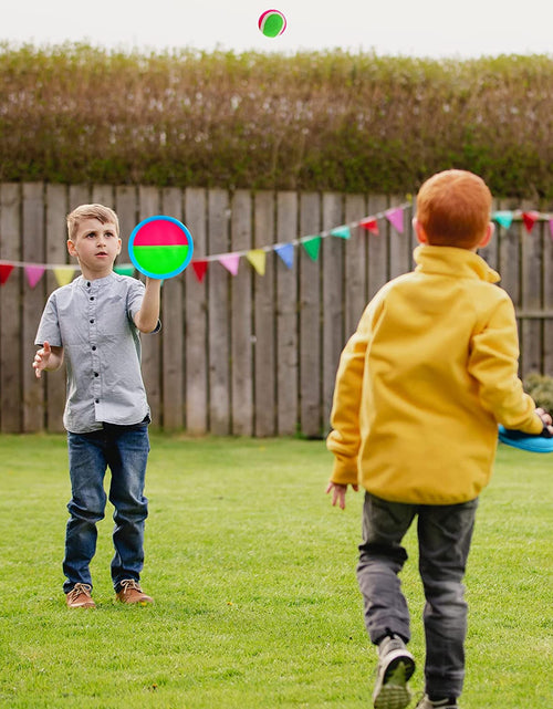 Load image into Gallery viewer, Toss and Catch Game Outdoor Toys for Kids Yard Beach Camping Toys Boys Ages 3 4 5 6 7 8 9 10 Year Olds Gifts (2 Paddles 2 Balls)
