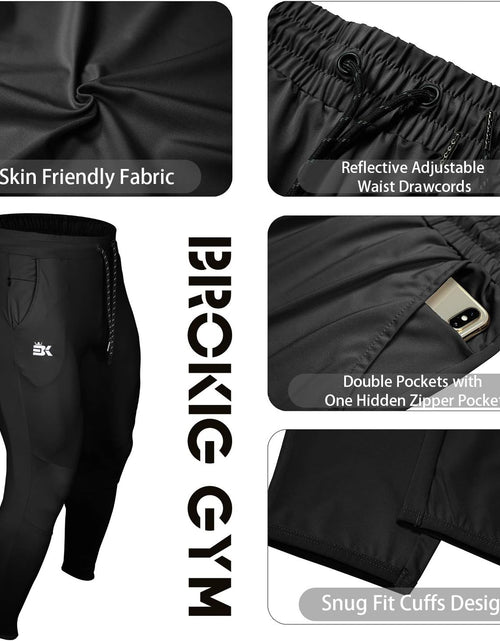 Load image into Gallery viewer, Mens Lightweight Gym Jogger Pants,Men'S Workout Sweatpants with Zip Pocket

