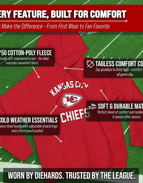 Load image into Gallery viewer, NFL Gameday Adult Hooded Sweatshirt, Pro Football Fleece Hoodie Pullover Sweatshirt
