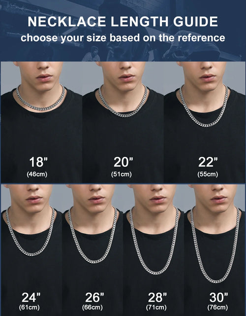 Load image into Gallery viewer, Mens Chain Stainless Steel Necklace Curb Cuban Link Neck Chains Mens Gifts
