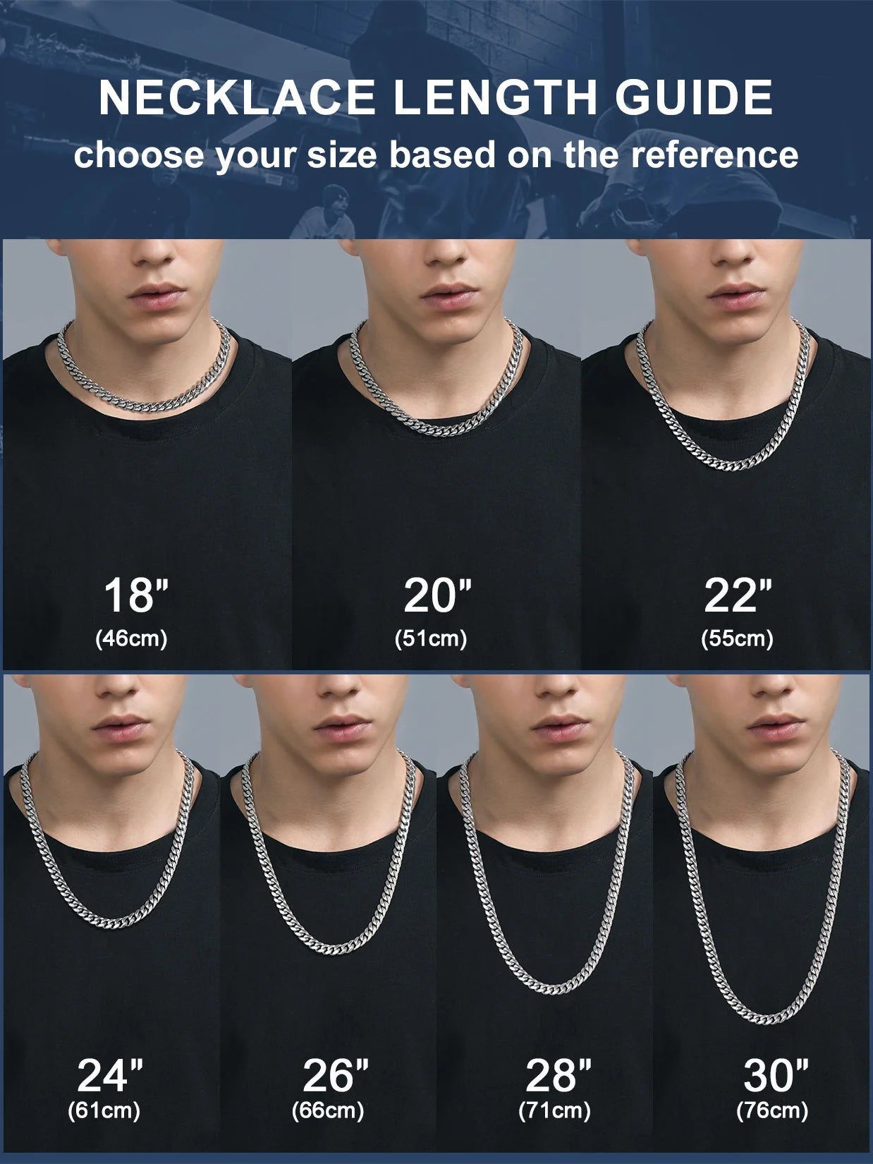 Mens Chain Stainless Steel Necklace Curb Cuban Link Neck Chains Mens Gifts