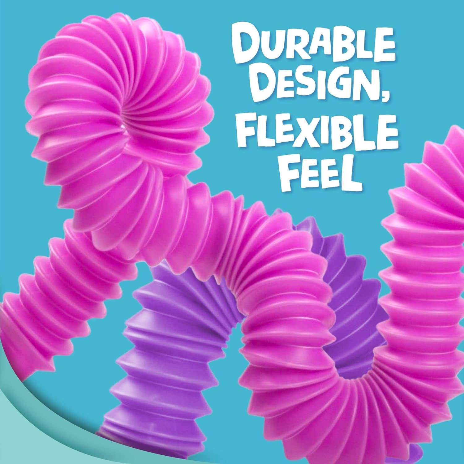 Pop Tubes Sensory Toys, Fine Motor Skills Stocking Stuffers Toddler Toys, Fidget Toys for Sensory Kids and Stocking Stuffers for Kids Learning Toys