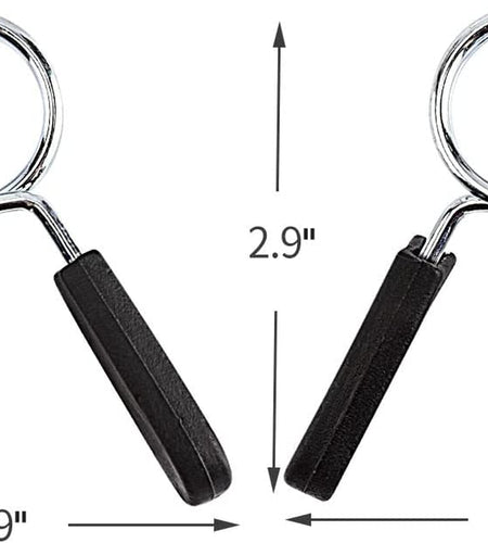Barbell Clamps Dumbbell Spring Clip Circlip Collars 1 Inch Weight Bars Clips Fitness Weightlifting Lock Buckle 1 Inch for Standard Bar Barbell Strength Training Gym Accessory
