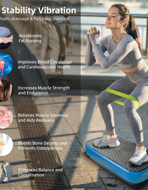 Load image into Gallery viewer, Vibration Plate Exercise Machine, Whole Body Fitness Platform for Lymphatic Drainage, Vibrating Shaker Board with 120 Speed Levels, Weight Loss and Fat Burner Workout Equipment for Women and Menwhite
