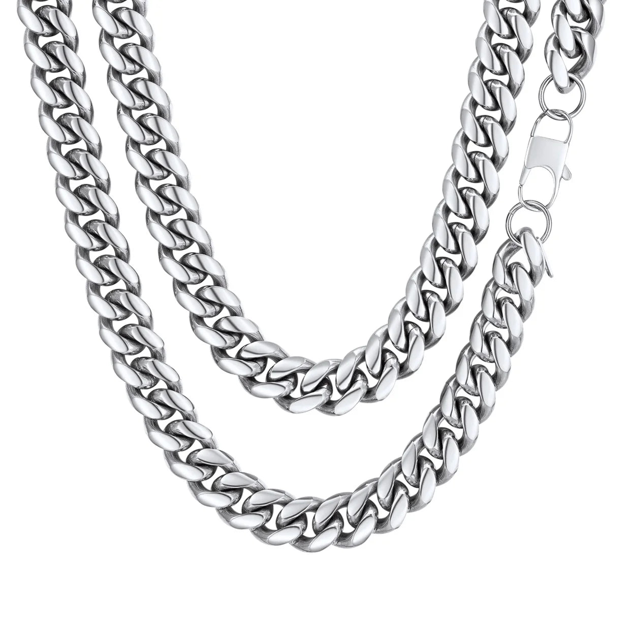 Mens Chain Stainless Steel Necklace Curb Cuban Link Neck Chains Mens Gifts