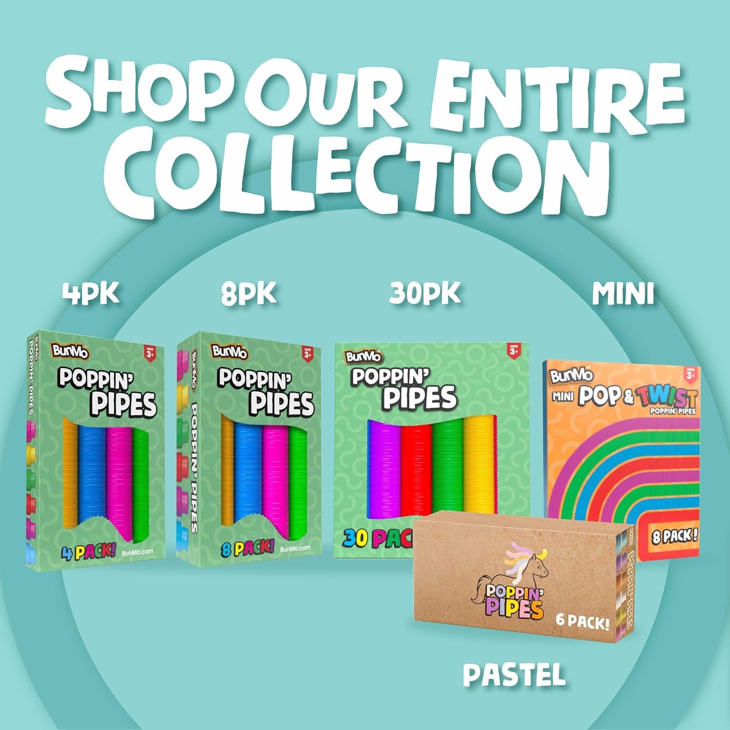 Pop Tubes Sensory Toys, Fine Motor Skills Stocking Stuffers Toddler Toys, Fidget Toys for Sensory Kids and Stocking Stuffers for Kids Learning Toys