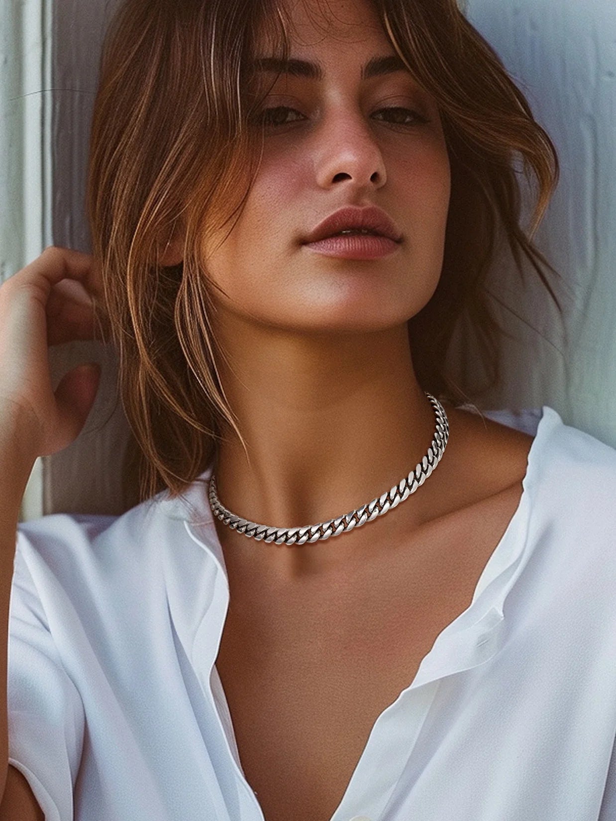 Mens Chains Cuban Link Necklaces 28 Inch 18K Gold Plated Neck Chain Mens Gifts for Dad