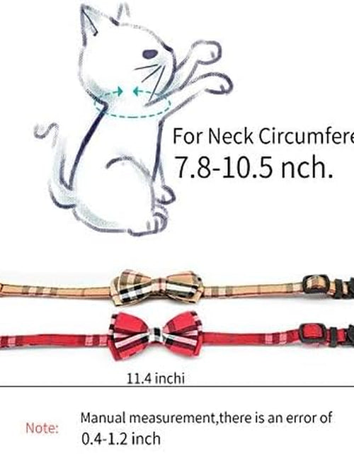 Load image into Gallery viewer, 2 Pack/Set Cat Collar Breakaway with Cute  and Bell for Kitty and Some Puppies, Adjustable from 7.8-10.5 Inch
